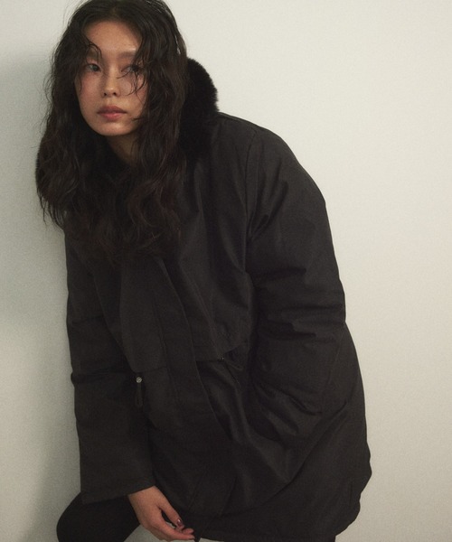 フェイクファー付きミドルコート（モッズコート）｜Shelly island