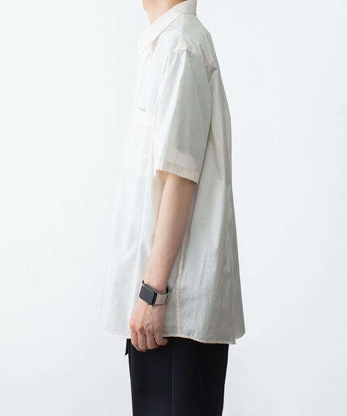 ATTACHMENT(アタッチメント)の「140/2 ギザブロード S/S SHIRT / 140/2 GIZA BROAD S/S SHIRT(シャツ/ブラウス・メンズ・ブラック/ホワイト/ライトオレンジ系・2/1/3/4)」の8枚目の写真