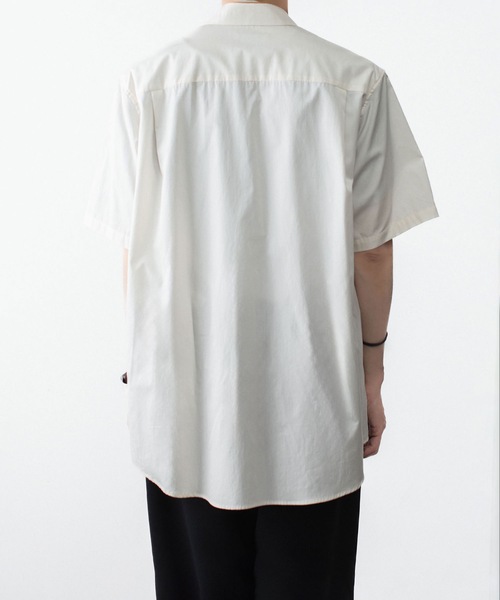 ATTACHMENT(アタッチメント)の「140/2 ギザブロード S/S SHIRT / 140/2 GIZA BROAD S/S SHIRT(シャツ/ブラウス・メンズ・ブラック/ホワイト/ライトオレンジ系・2/1/3/4)」の9枚目の写真