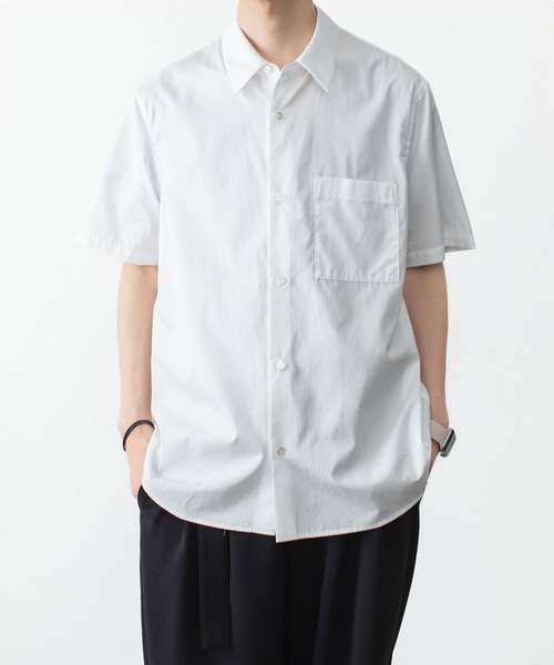 ATTACHMENT(アタッチメント)の「140/2 ギザブロード S/S SHIRT / 140/2 GIZA BROAD S/S SHIRT(シャツ/ブラウス・メンズ・ブラック/ホワイト/ライトオレンジ系・2/1/3/4)」の14枚目の写真