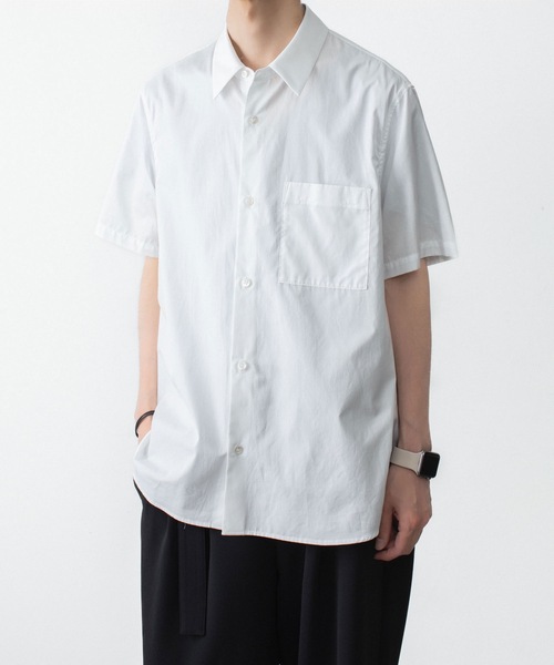 ATTACHMENT(アタッチメント)の「140/2 ギザブロード S/S SHIRT / 140/2 GIZA BROAD S/S SHIRT(シャツ/ブラウス・メンズ・ブラック/ホワイト/ライトオレンジ系・2/1/3/4)」の15枚目の写真