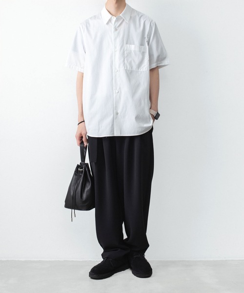 ATTACHMENT(アタッチメント)の「140/2 ギザブロード S/S SHIRT / 140/2 GIZA BROAD S/S SHIRT(シャツ/ブラウス・メンズ・ブラック/ホワイト/ライトオレンジ系・2/1/3/4)」の21枚目の写真