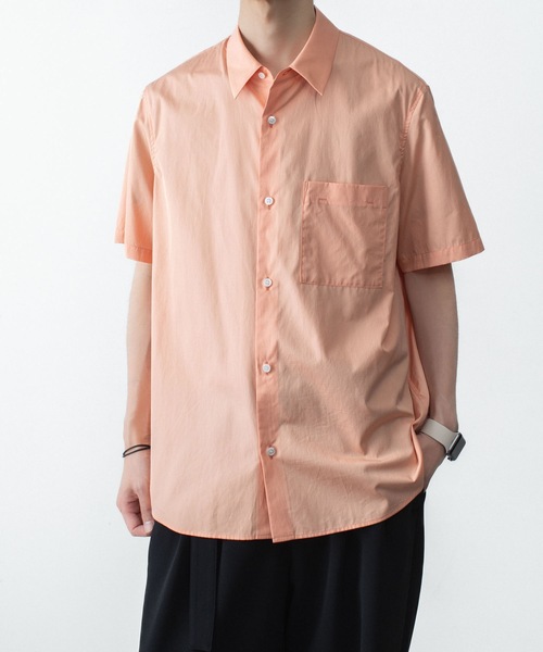 ATTACHMENT(アタッチメント)の「140/2 ギザブロード S/S SHIRT / 140/2 GIZA BROAD S/S SHIRT(シャツ/ブラウス・メンズ・ブラック/ホワイト/ライトオレンジ系・2/1/3/4)」の22枚目の写真