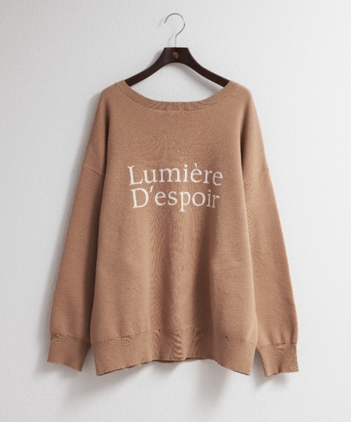 PUAL CE CIN(ピュアルセシン)の「【@sein___000企画】ジャガードロゴ2WAYニットプルオーバー(ニット/セーター・レディース・グレー/ブラウン/ベージュ・FREE)」の3枚目の写真