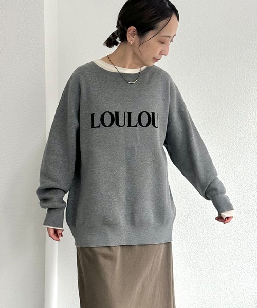 PUAL CE CIN(ピュアルセシン)の「【@sein___000企画】ジャガードロゴ2WAYニットプルオーバー(ニット/セーター・レディース・グレー/ブラウン/ベージュ・FREE)」の2枚目の写真