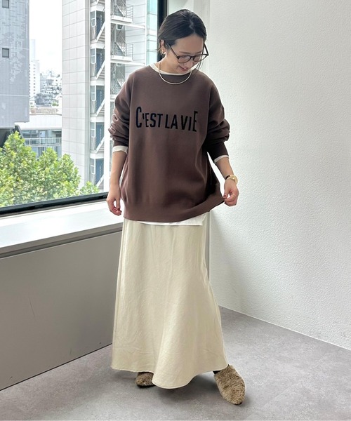 PUAL CE CIN(ピュアルセシン)の「【@sein___000企画】ジャガードロゴ2WAYニットプルオーバー(ニット/セーター・レディース・グレー/ブラウン/ベージュ・FREE)」の13枚目の写真