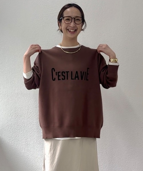 PUAL CE CIN(ピュアルセシン)の「【@sein___000企画】ジャガードロゴ2WAYニットプルオーバー(ニット/セーター・レディース・グレー/ブラウン/ベージュ・FREE)」の11枚目の写真