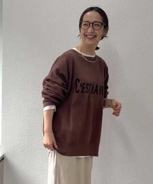 PUAL CE CIN(ピュアルセシン)の「【@sein___000企画】ジャガードロゴ2WAYニットプルオーバー(ニット/セーター・レディース・グレー/ブラウン/ベージュ・FREE)」の12枚目の写真