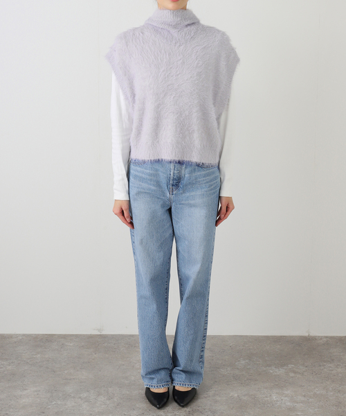 SAYAKADAVIS(サヤカディヴィス)の「SAYAKA DAVIS SHAGGY HOODIE VEST VKT65-WS:ニットベスト(ベスト・レディース・グレー・X-SMALL)」の14枚目の写真