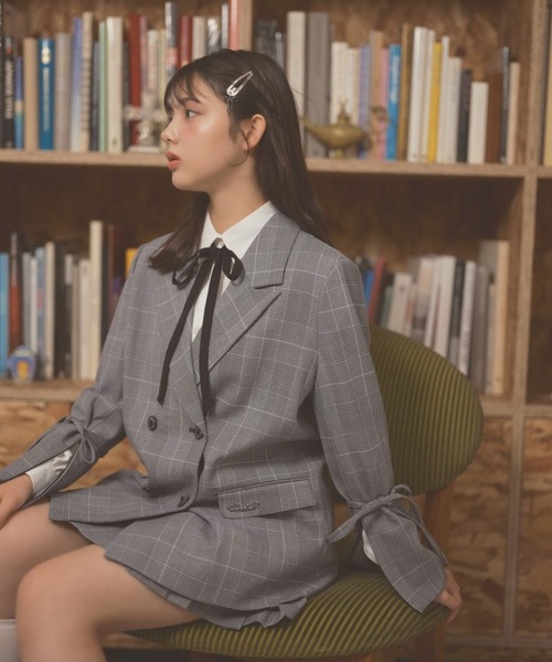 セレモニー】ソデリボンルーズジャケット（テーラードジャケット