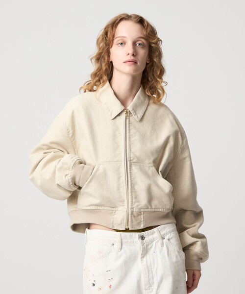 6（ロク）の「＜６(ROKU)＞コットンピーチ ブルゾン（その他アウター・レディース・オフホワイト・38/36）」の5枚目の写真