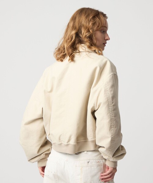 6（ロク）の「＜６(ROKU)＞コットンピーチ ブルゾン（その他アウター・レディース・オフホワイト・38/36）」の6枚目の写真