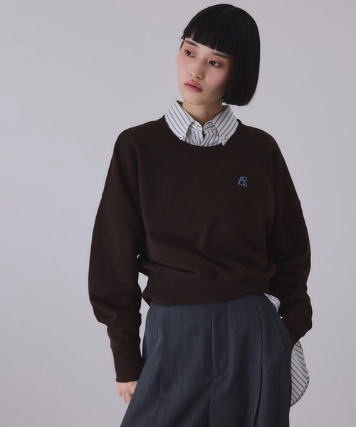 ADAM ET ROPE'(アダムエロペ)の「【サステナブル】パフスリーブスウェット(スウェット・レディース・ライトグレー/ダークブラウン/ピンク・FREE)」の3枚目の写真