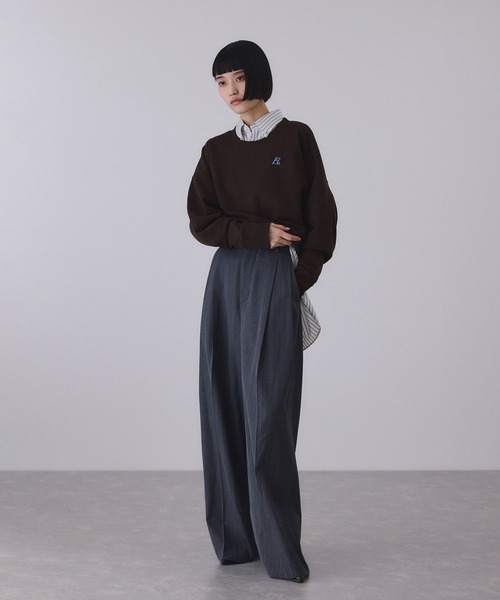 ADAM ET ROPE'(アダムエロペ)の「【サステナブル】パフスリーブスウェット(スウェット・レディース・ライトグレー/ダークブラウン/ピンク・FREE)」の5枚目の写真