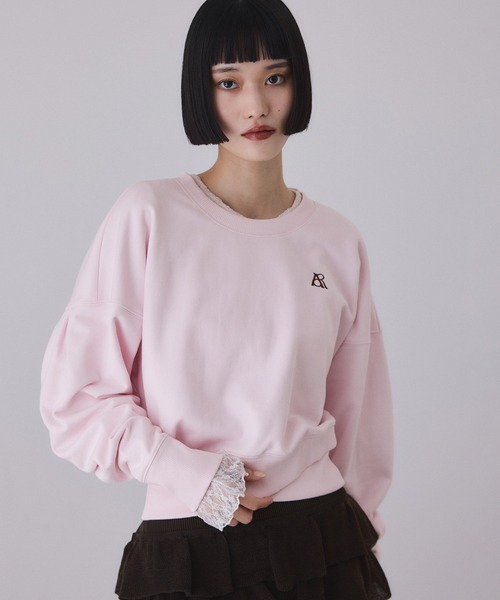 ADAM ET ROPE'(アダムエロペ)の「【サステナブル】パフスリーブスウェット(スウェット・レディース・ライトグレー/ダークブラウン/ピンク・FREE)」の8枚目の写真