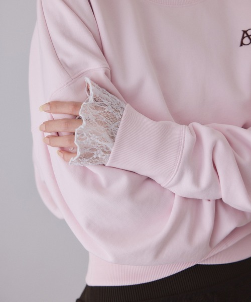 ADAM ET ROPE'(アダムエロペ)の「【サステナブル】パフスリーブスウェット(スウェット・レディース・ライトグレー/ダークブラウン/ピンク・FREE)」の10枚目の写真