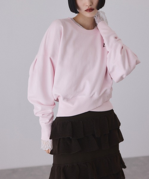 ADAM ET ROPE'(アダムエロペ)の「【サステナブル】パフスリーブスウェット(スウェット・レディース・ライトグレー/ダークブラウン/ピンク・FREE)」の11枚目の写真