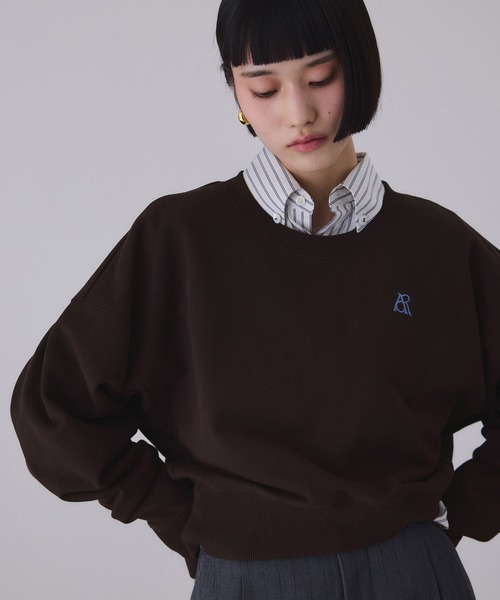 ADAM ET ROPE'(アダムエロペ)の「【サステナブル】パフスリーブスウェット(スウェット・レディース・ライトグレー/ダークブラウン/ピンク・FREE)」の15枚目の写真