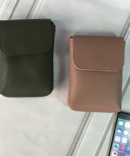 BACKYARD FAMILY（バックヤードファミリー）の「スマホポーチ ショルダーバッグ クラシックタイプ kmini249（ショルダーバッグ・レディース・ブラウン/ダークグレー/カーキ/ブラック・FREE）」の8枚目の写真