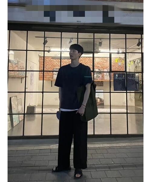 MUSINSA STANDARD（ムシンサスタンダード）の「リラックスフィットクルーネックTシャツ[ダークグレー]（Tシャツ/カットソー・メンズ・その他・MEDIUM/LARGE/X-LARGE/XX-LARGE/XXX-LARGE/SMALL）」の10枚目の写真