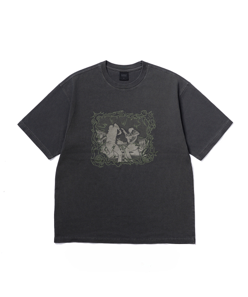GAKKAI UNIONS（ガッカイユニオンズ）の「フェスタ ピグメント 半袖 Tシャツ チャコール（Tシャツ/カットソー・レディース・その他・MEDIUM/LARGE）」の2枚目の写真