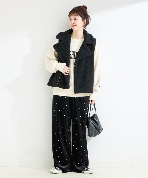 セール】【WEB＋一部店舗限定】手洗い可 / ボアライダースベスト