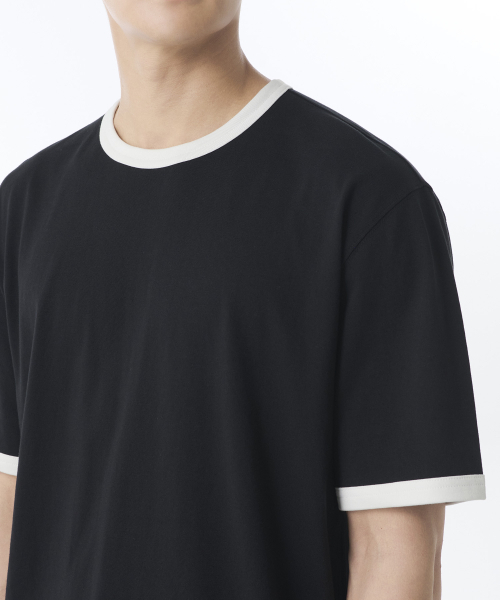 MUSINSA STANDARD（ムシンサスタンダード）の「リラックスドリンガーTシャツ[ブラック]（Tシャツ/カットソー・メンズ・その他・SMALL/MEDIUM/LARGE/X-LARGE/XX-LARGE/XXX-LARGE）」の3枚目の写真