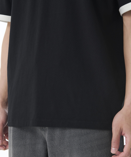 MUSINSA STANDARD（ムシンサスタンダード）の「リラックスドリンガーTシャツ[ブラック]（Tシャツ/カットソー・メンズ・その他・SMALL/MEDIUM/LARGE/X-LARGE/XX-LARGE/XXX-LARGE）」の4枚目の写真