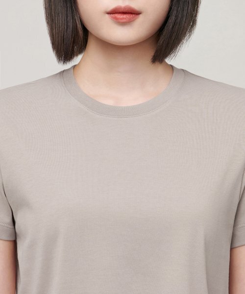 MUSINSA STANDARD WOMAN（ムシンサスタンダードウーマン）の「[クールタンダード] ウィメンズ クルーネック クロップTシャツ [マッシュルーム]（Tシャツ/カットソー・レディース・その他・SMALL/MEDIUM/LARGE/X-SMALL/X-LARGE）」の7枚目の写真