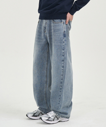 TOFFEE（トフィー）の「ソフトワイドデニムパンツ (ASH BLUE)（デニムパンツ）」