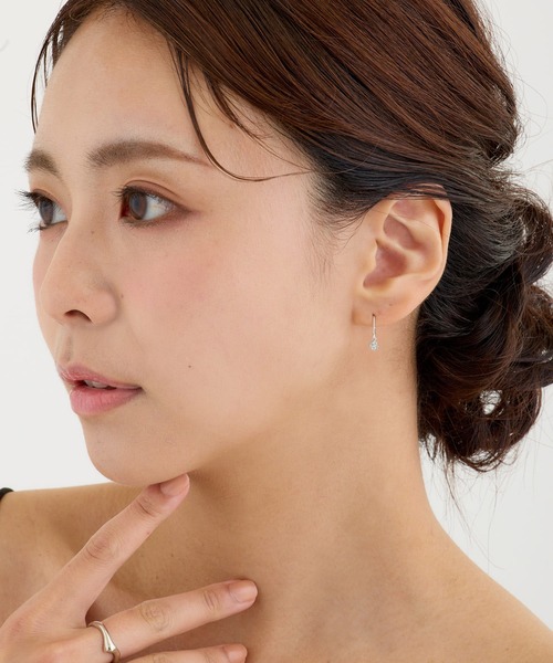 CALIN STANDARD(カリンスタンダード)の「◆金属アレルギー対応◆◆made in japan◆ビジュー フックピアス(ピアス(両耳用)・レディース・ピンクゴールド/シルバー/ゴールド・FREE)」の5枚目の写真