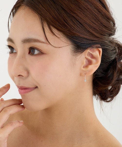 CALIN STANDARD(カリンスタンダード)の「◆金属アレルギー対応◆◆made in japan◆ビジュー フックピアス(ピアス(両耳用)・レディース・ピンクゴールド/シルバー/ゴールド・FREE)」の6枚目の写真