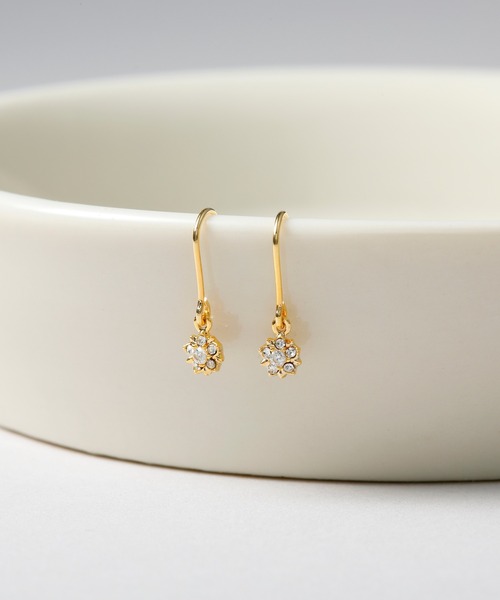 CALIN STANDARD(カリンスタンダード)の「◆金属アレルギー対応◆◆made in japan◆ビジュー フックピアス(ピアス(両耳用)・レディース・ピンクゴールド/シルバー/ゴールド・FREE)」の7枚目の写真