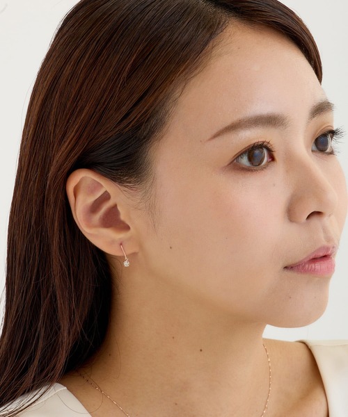 CALIN STANDARD(カリンスタンダード)の「◆金属アレルギー対応◆◆made in japan◆ビジュー フックピアス(ピアス(両耳用)・レディース・ピンクゴールド/シルバー/ゴールド・FREE)」の11枚目の写真