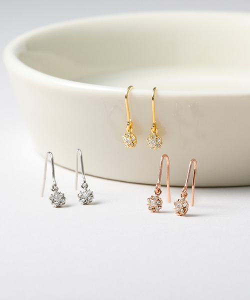 CALIN STANDARD(カリンスタンダード)の「◆金属アレルギー対応◆◆made in japan◆ビジュー フックピアス(ピアス(両耳用)・レディース・ピンクゴールド/シルバー/ゴールド・FREE)」の13枚目の写真