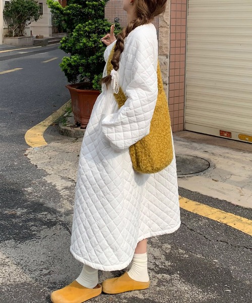 ★45R★インディゴ染キルティングワンピース ☆45R☆インディゴ染キルティングワンピース オンライン 通販