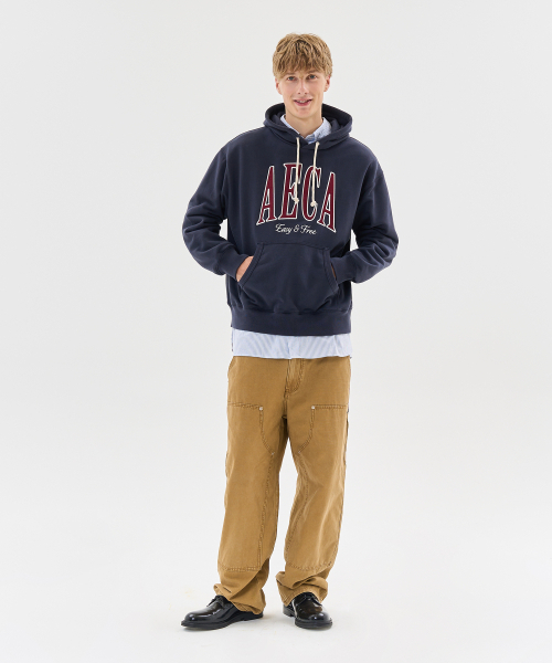 AECA(エイカ)の「AECA SYMBOL FELT HOODIE-NAVY(パーカー・レディース・その他・X-LARGE/SMALL/MEDIUM/LARGE)」の2枚目の写真