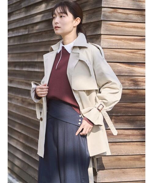 TONAL(トーナル)の「ラガーエンブロイダリーニット(ニット/セーター・レディース・ネイビー/ベージュ/ブラウン・MEDIUM)」の6枚目の写真