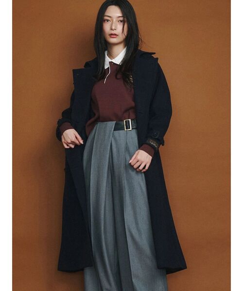 TONAL(トーナル)の「ラガーエンブロイダリーニット(ニット/セーター・レディース・ネイビー/ベージュ/ブラウン・MEDIUM)」の8枚目の写真