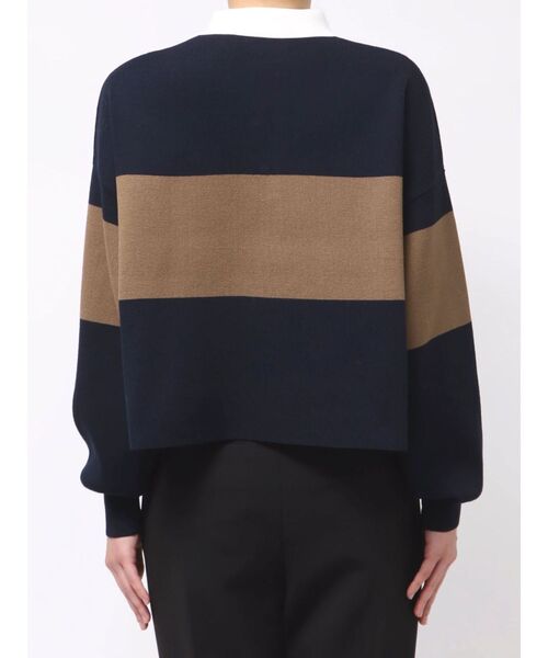 TONAL(トーナル)の「ラガーエンブロイダリーニット(ニット/セーター・レディース・ネイビー/ベージュ/ブラウン・MEDIUM)」の12枚目の写真