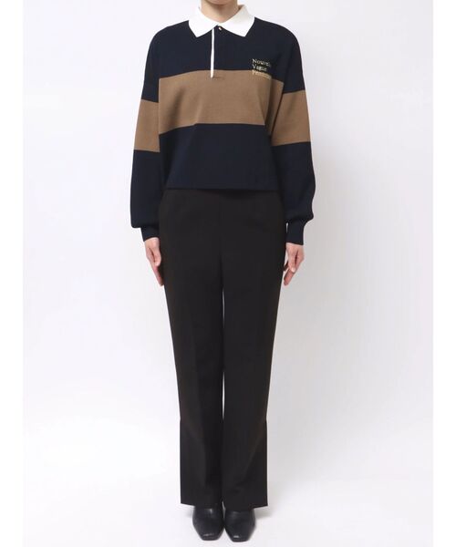 TONAL(トーナル)の「ラガーエンブロイダリーニット(ニット/セーター・レディース・ネイビー/ベージュ/ブラウン・MEDIUM)」の17枚目の写真