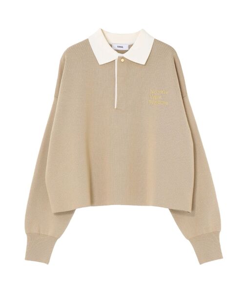 TONAL(トーナル)の「ラガーエンブロイダリーニット(ニット/セーター・レディース・ネイビー/ベージュ/ブラウン・MEDIUM)」の22枚目の写真