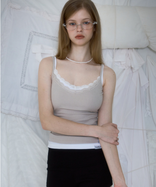 ROSEFRANTZ（ロゼフランツ）の「Lace Slim Sleeveless [Beige]（Tシャツ/カットソー・レディース・Beige・OS）」の7枚目の写真