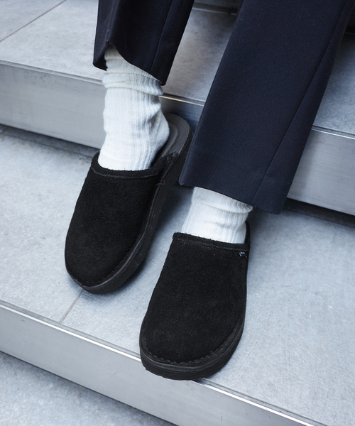 suicoke(スイコック)の「SUICOKE/スイコック スエードミュール FW25-006-01/02(スリッポン・レディース・ブラック/ベージュ・23cm/23.5cm/24cm)」の4枚目の写真