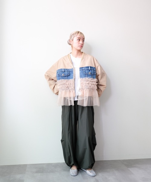 DOLLUPOOPS(ドールアップウップス)の「バルーンシルエットタフタパンツ(その他パンツ・レディース・ブラック/ライトベージュ/カーキ・FREE)」の8枚目の写真