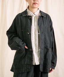 Brocante（ブロカント）の「[Brocante / ブロカント] 綿麻ギンガムチェック デフォルメカバーオール（カバーオール）」