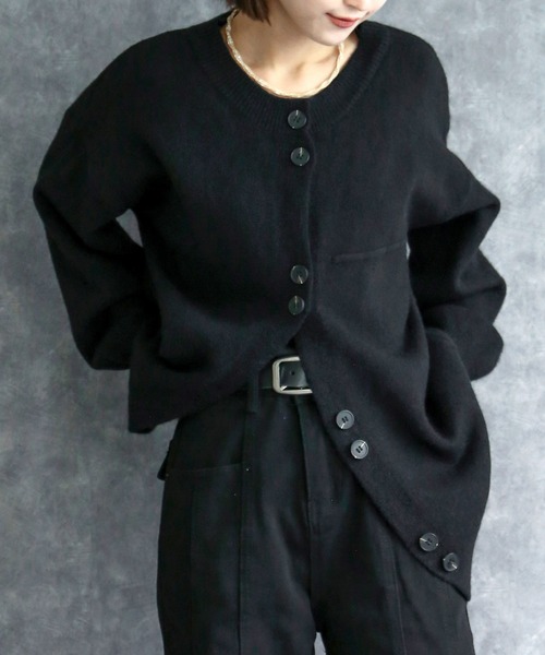 ボタンデザインニットカーディガン（カーディガン/ボレロ）｜any day
