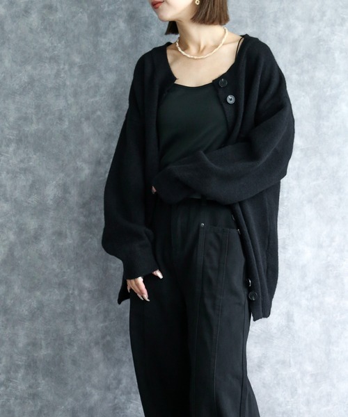 ボタンデザインニットカーディガン（カーディガン/ボレロ）｜any day