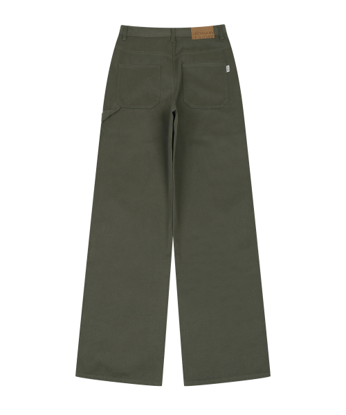 ORDINARY HOLIDAY（オーディナリー ホリデー）の「COTTON DOUBLE KNEE WIDE PANTS [KHAKI]（その他パンツ・レディース・その他・SMALL/MEDIUM）」の3枚目の写真