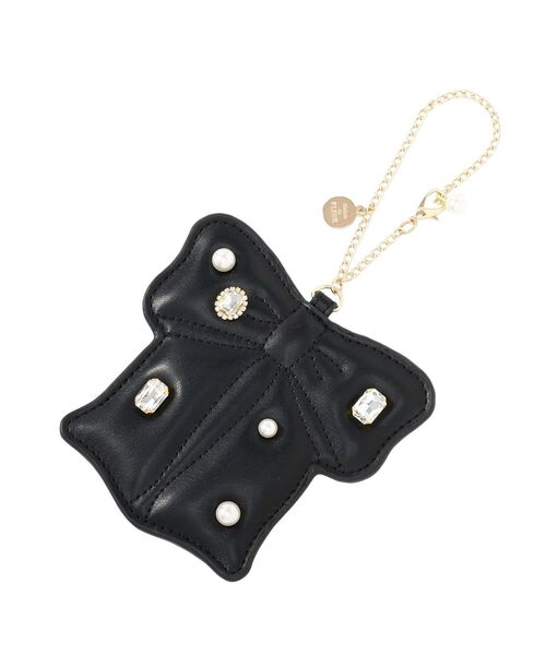 Maison de FLEUR（メゾンドフルール）の「リボンビジューパスケース（パスケース・レディース・ブラック/ライトピンク・FREE）」の12枚目の写真